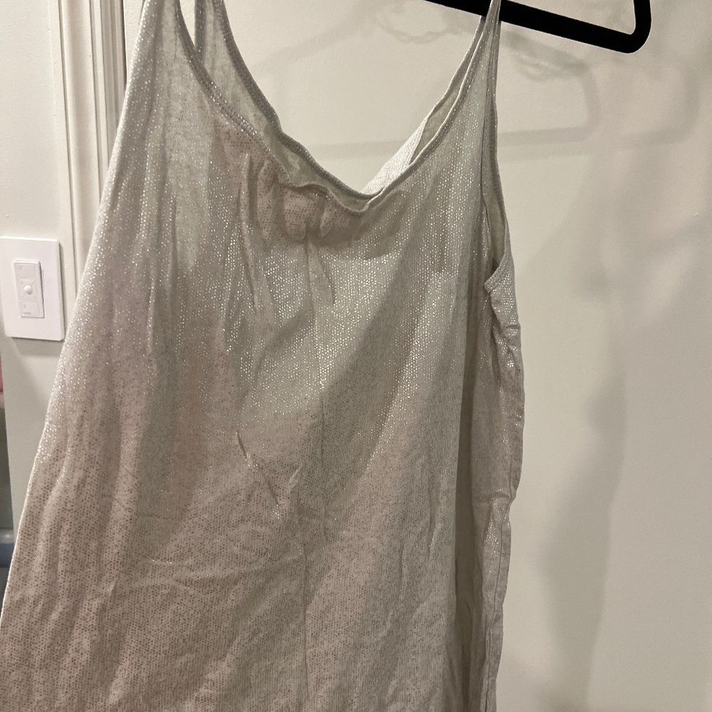 J crew silver tank top